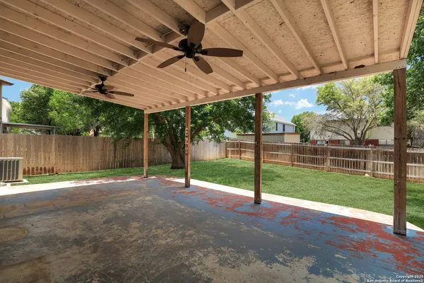 a view of a backyard with a garden