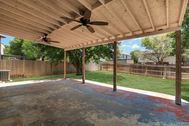 a view of a backyard with a garden