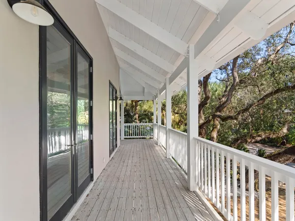 a view of a balcony