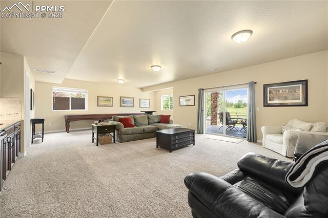1131 Old North Gate Road Colorado Springs, CO 80921 - Photo 25 of 39 Basement Living area with light carpet and baseboards