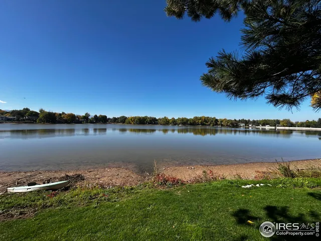 a view of a lake from a yard