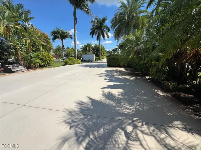a view of a backyard of a house