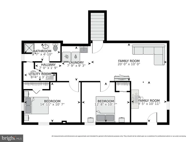 a view of roof deck with large trees