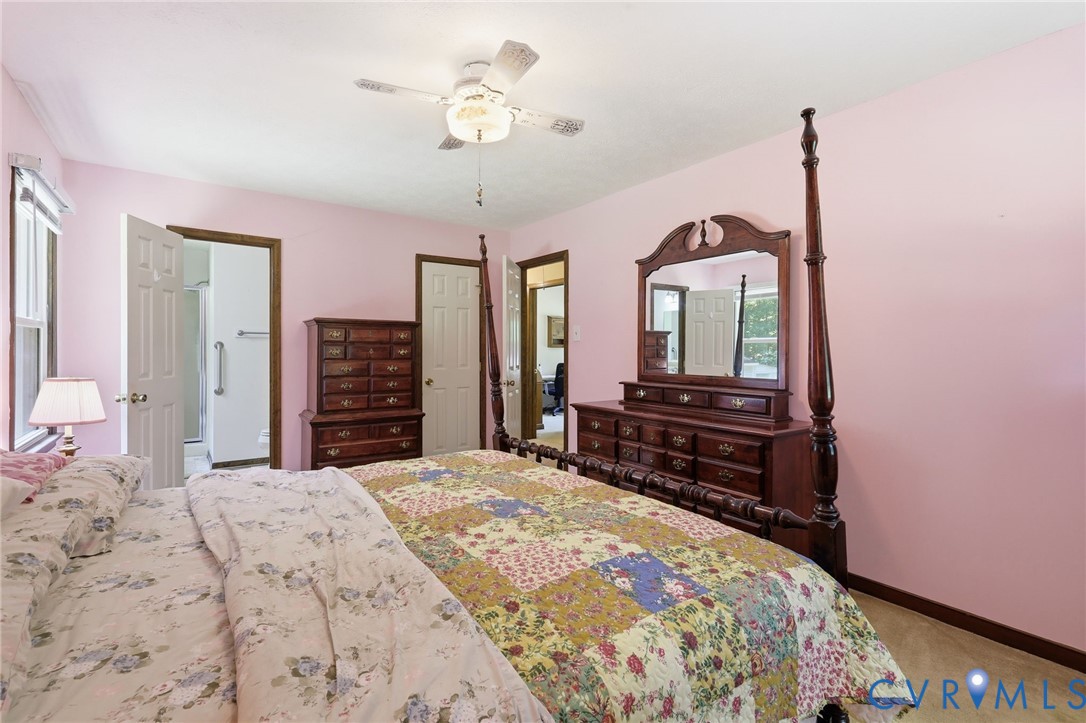 10111 Tunstall Road New Kent, VA 23124 - Photo 31 of 52 Bedroom featuring a ceiling fan with integrated li