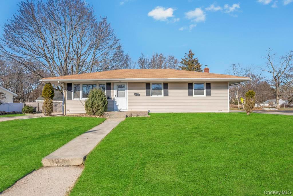 Single story home with a chimney