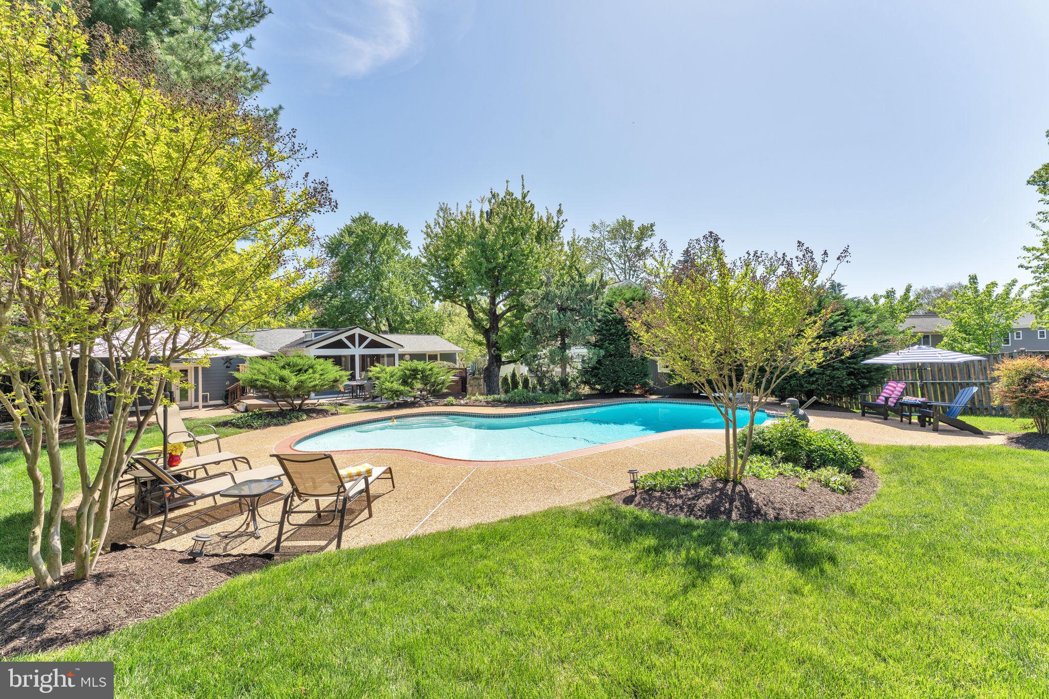 501 Ridge Road Southwest Vienna, VA 22180 - Photo 20 of 54 a view of a swimming pool with a yard