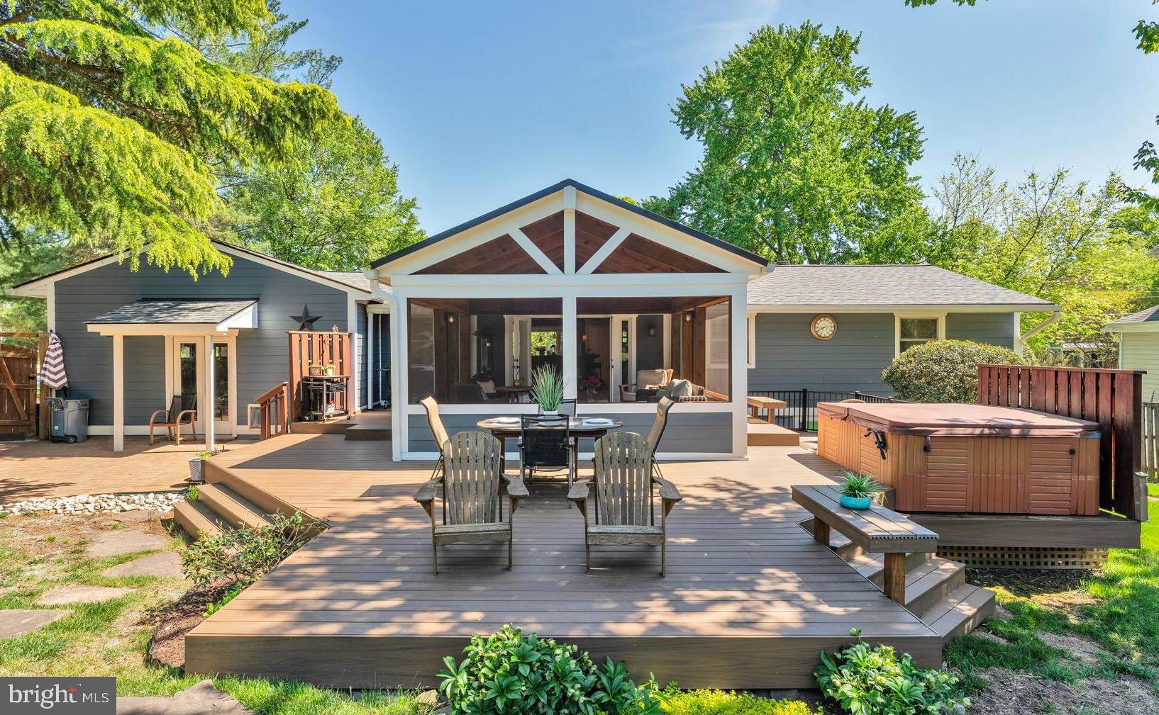 501 Ridge Road Southwest Vienna, VA 22180 - Photo 42 of 54 a view of a house with backyard porch and sitting area