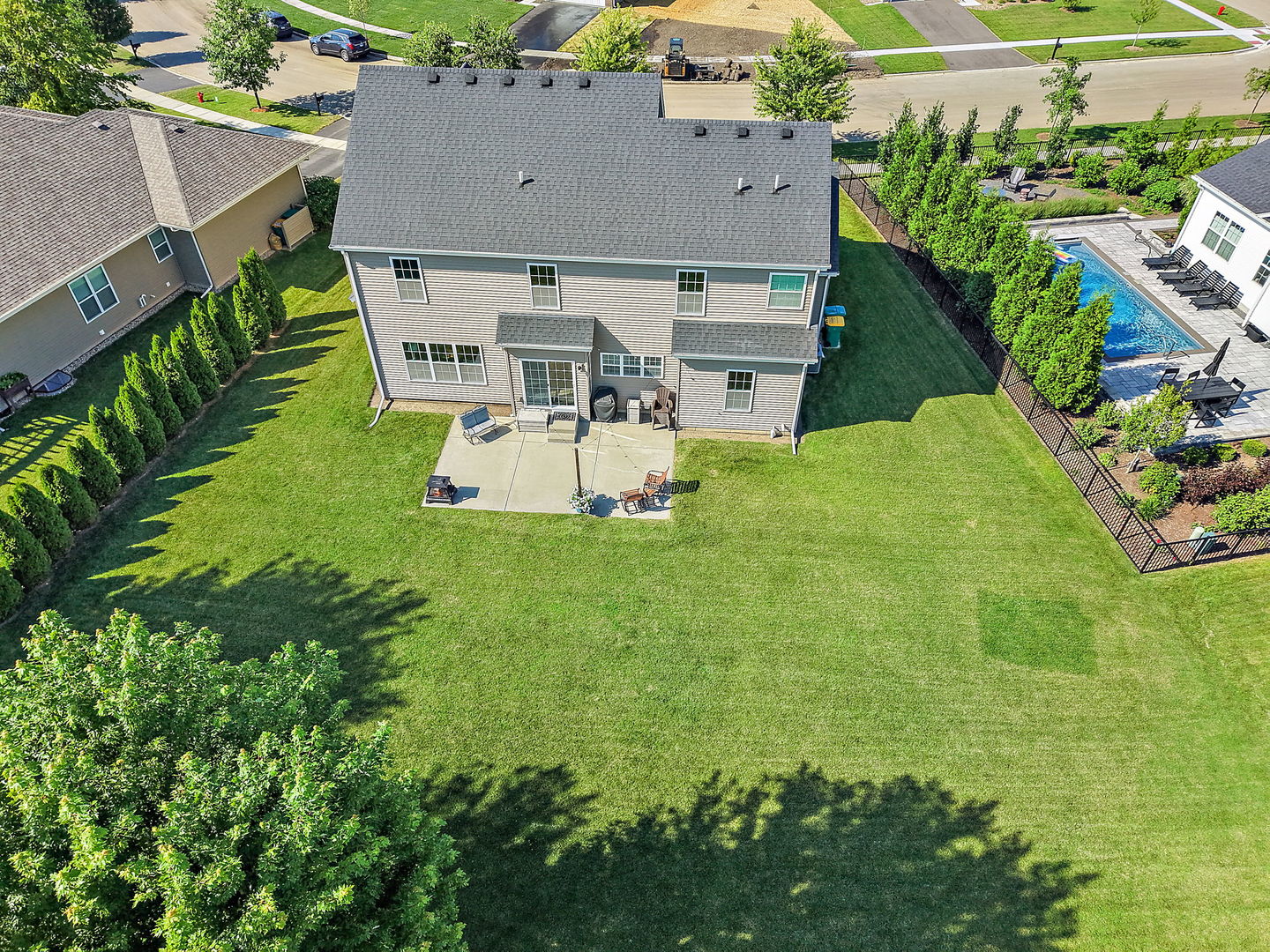 1109 Nottingham Road Sycamore, IL 60178 - Photo 42 of 44 an aerial view of a house with swimming pool garden and patio