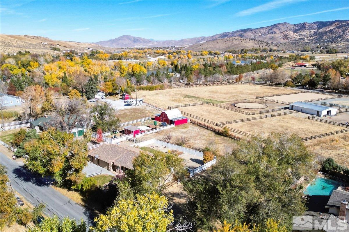 155 Andrew Lane Reno, NV 89521 - Photo 30 of 35 an aerial view of residential houses with outdoor space and seating
