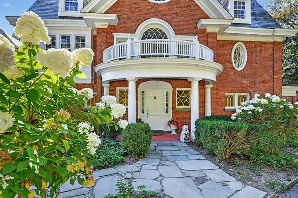 a front view of a house