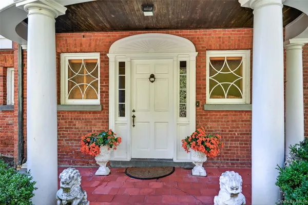 a front view of a house