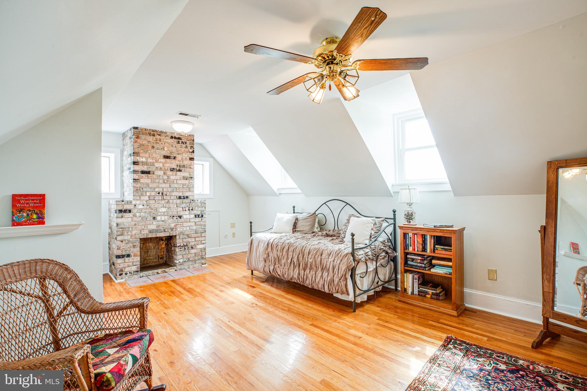 504 Poplar Road Fredericksburg, VA 22406 - Photo 35 of 61 Bedroom 5 has dormer windows and a fireplace
