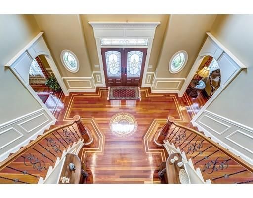 a view of a living room and dining room