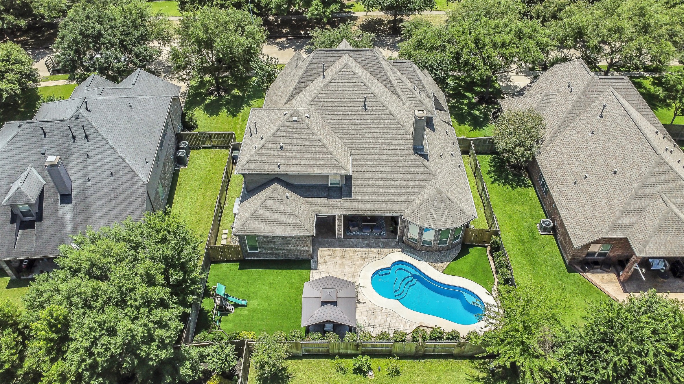 12207 Shorebridge Road Cypress, TX 77433 - Photo 33 of 41 an aerial view of a house with garden space and car parked