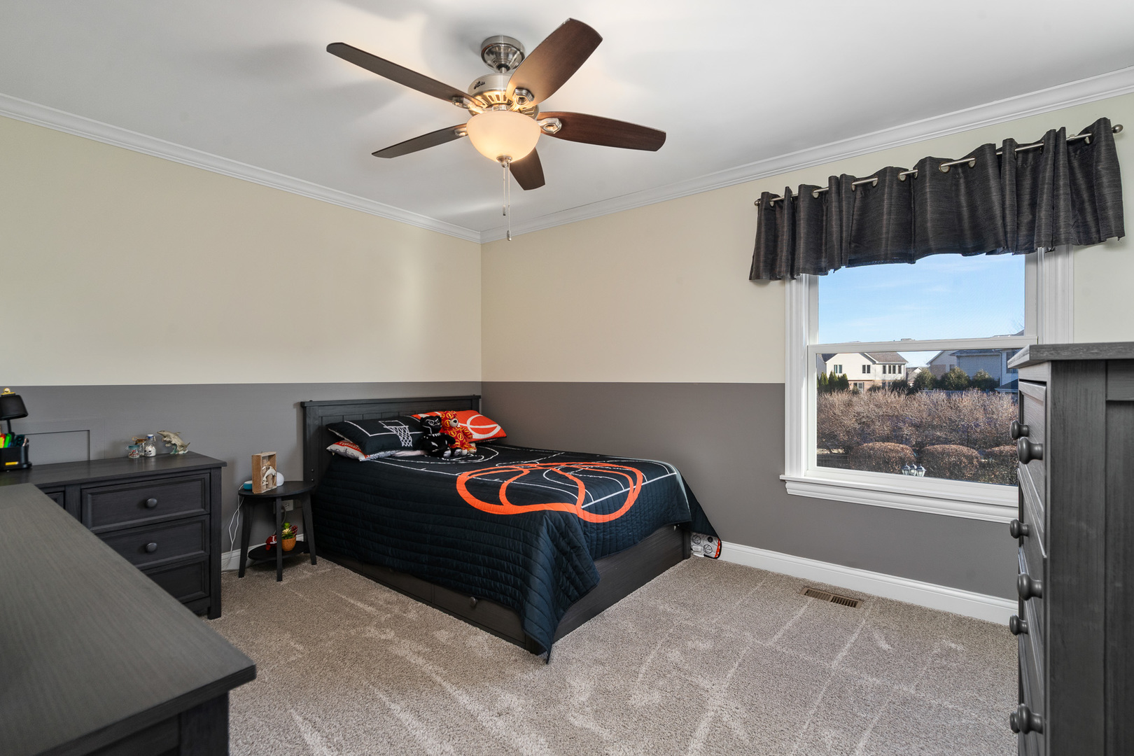 17621 Harper Road Tinley Park, IL 60487 - Photo 30 of 67 a bedroom with a bed and a book shelf