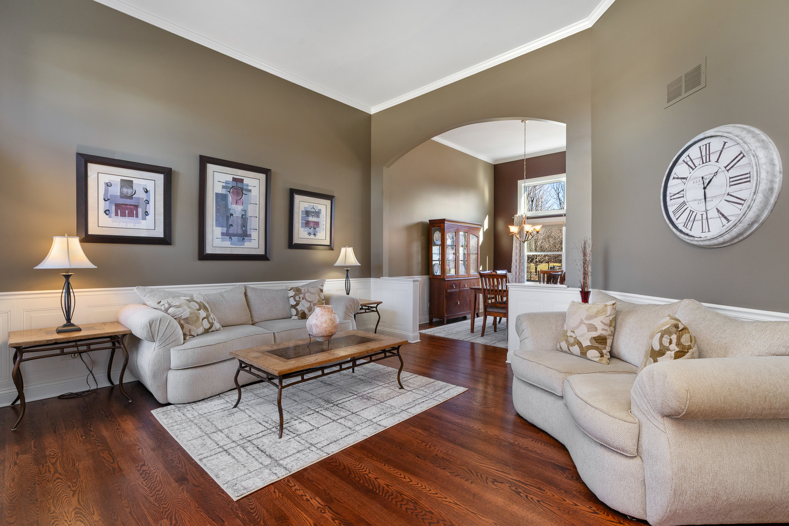 17621 Harper Road Tinley Park, IL 60487 - Photo 3 of 67 a living room with furniture and wooden floor