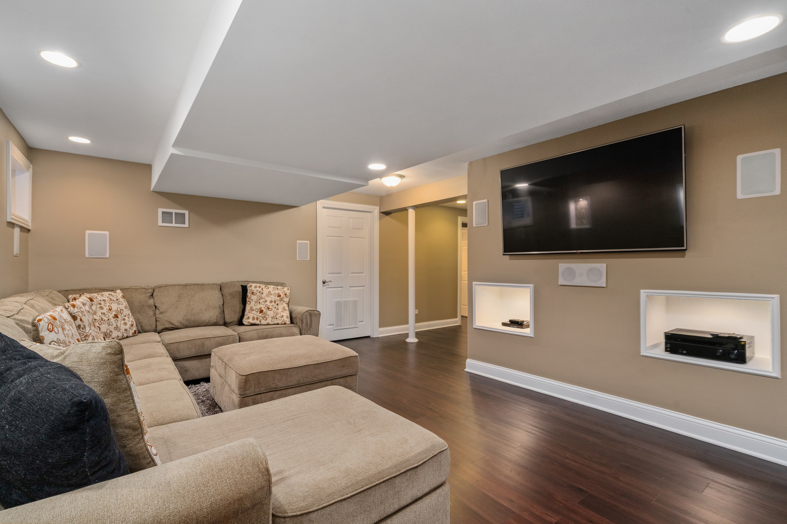 17621 Harper Road Tinley Park, IL 60487 - Photo 39 of 67 a living room with furniture and a flat screen tv