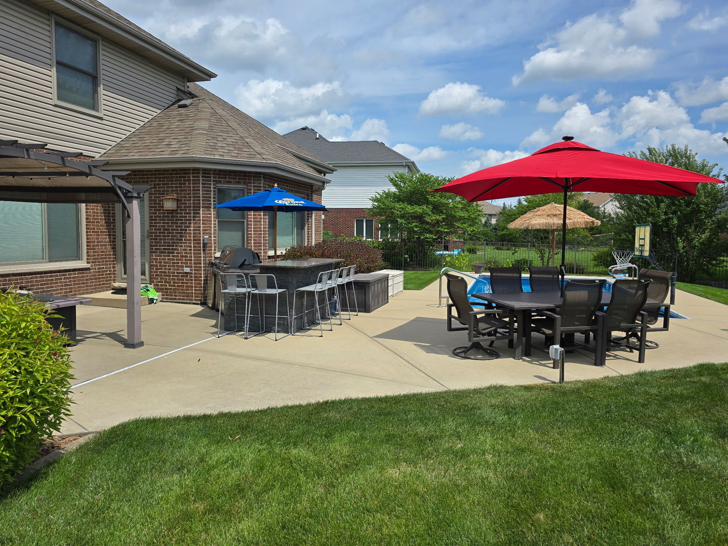 17621 Harper Road Tinley Park, IL 60487 - Photo 46 of 67 a view of a house with backyard sitting area and furniture