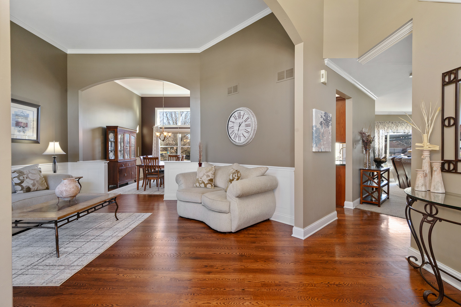 17621 Harper Road Tinley Park, IL 60487 - Photo 6 of 67 a living room with furniture and a wooden floor