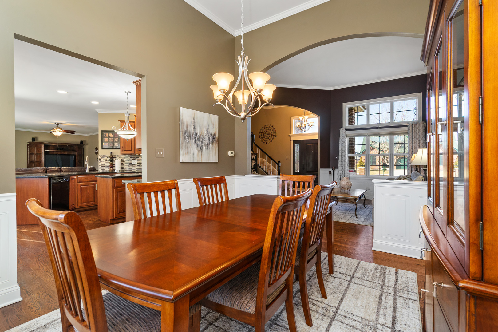 17621 Harper Road Tinley Park, IL 60487 - Photo 7 of 67 a view of a dining room with furniture and a large window