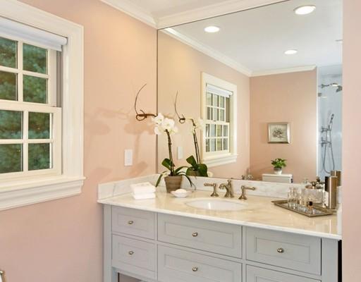 8 Edmonds Road Concord, MA 01742 - Photo 9 of 36 a bathroom with a sink and a mirror
