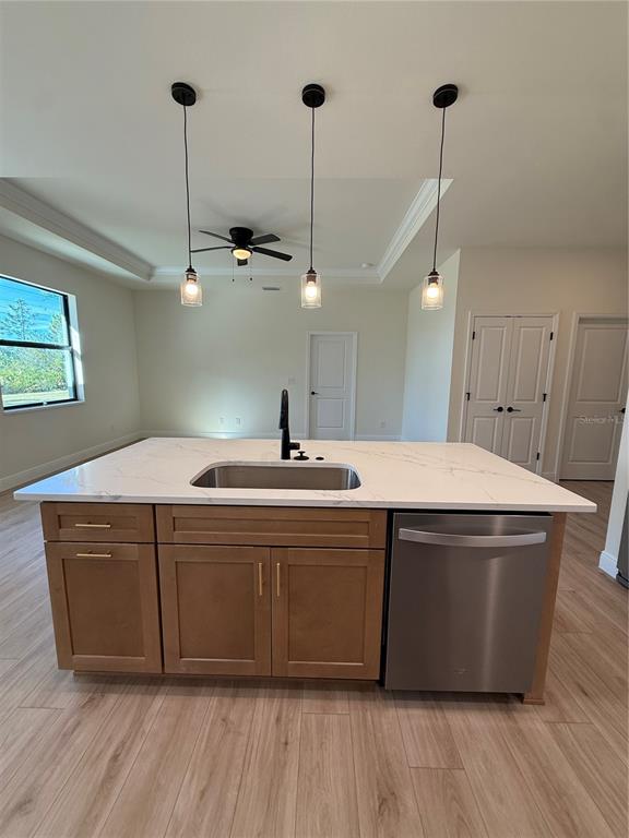 26275 Explorer Road Punta Gorda, FL 33983 - Photo 7 of 22 a spacious kitchen with a chandelier