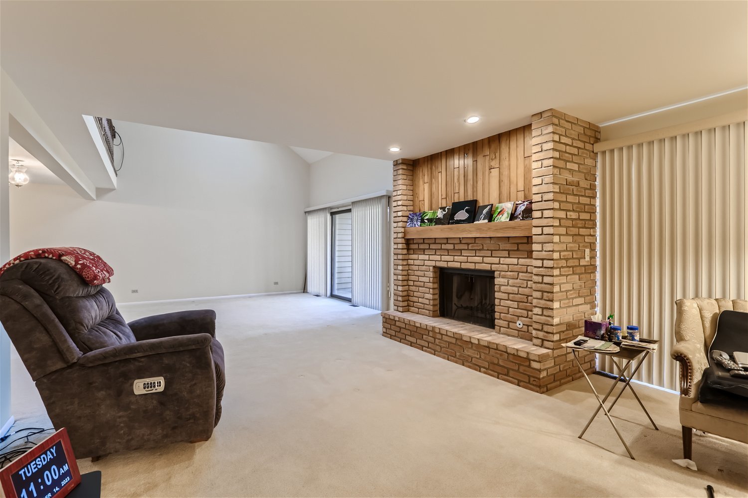 254 Spring Cove Drive Elgin, IL 60123 - Photo 8 of 37 a living room with furniture and a fireplace