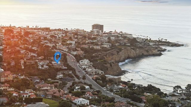 a living room with furniture city view