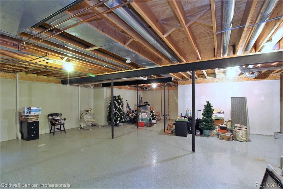 1998 Barrington Court Rochester, MI 48306 - Photo 28 of 37 Basement w/epoxy flooring and 9' ceilings
