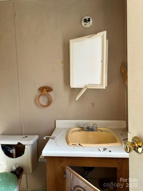 2349 Flint Hill Church Road Shelby, NC 28152 - Photo 21 of 30 a bathroom with a granite countertop sink and a mirror