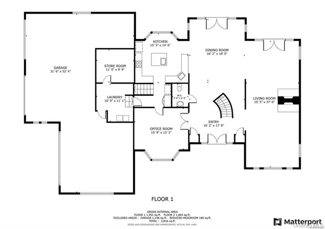 a picture of a room with furniture and white walls