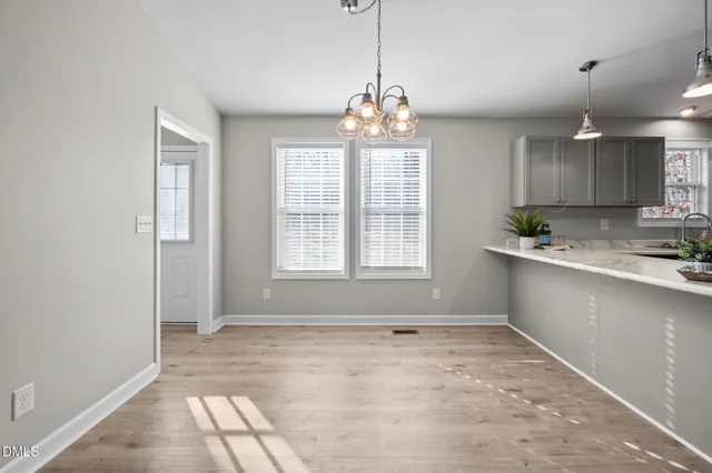 a view of kitchen and window