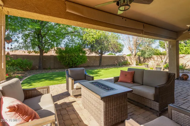 a view of an outdoor sitting space