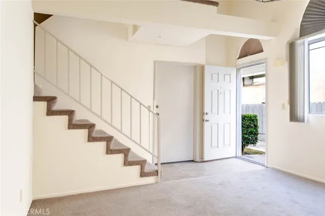 a view of an entryway with staircase