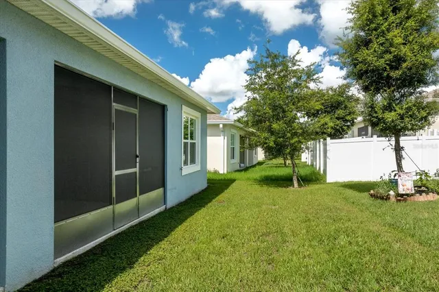 a view of a backyard with a garden