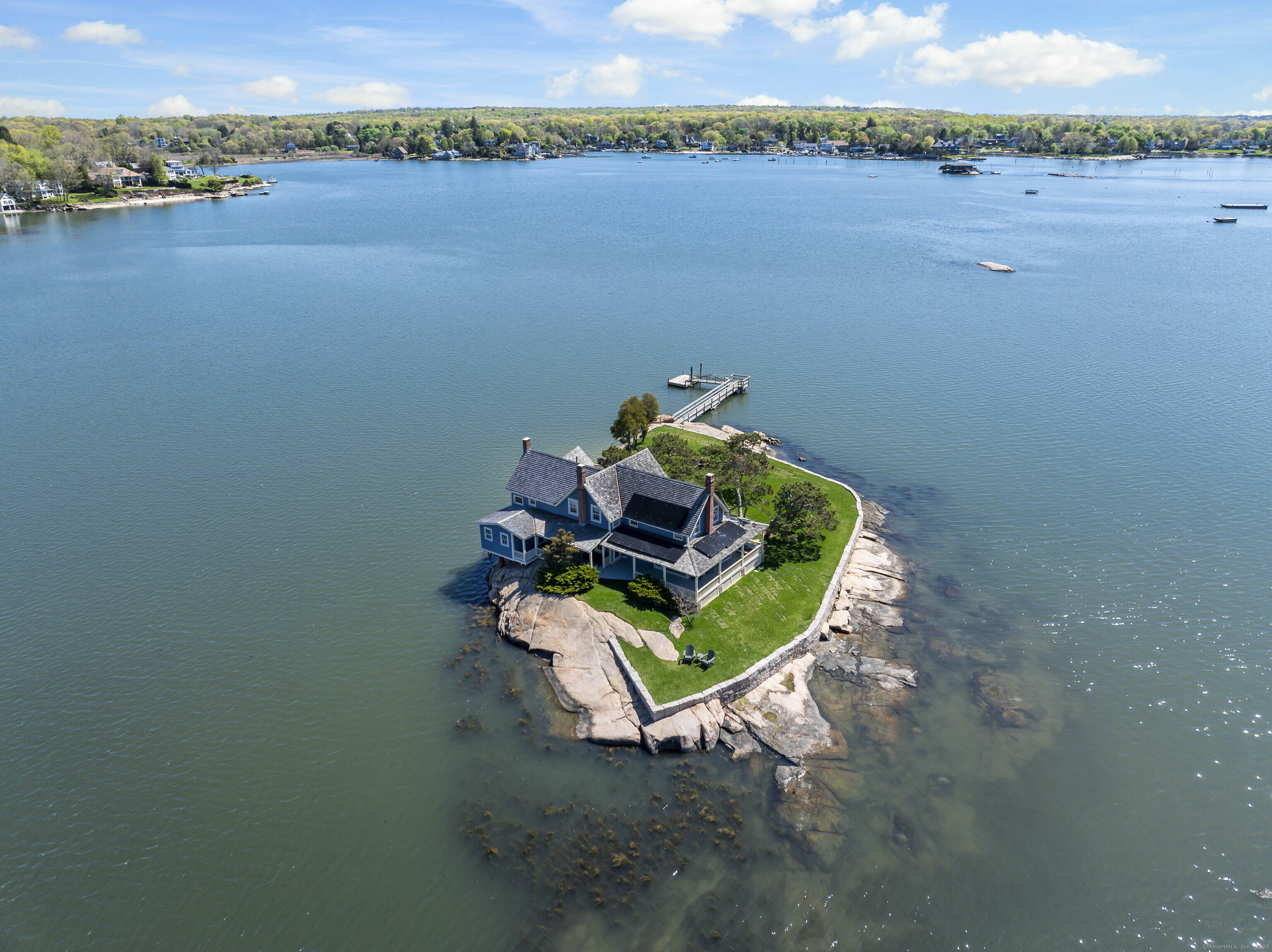 Belden Island Branford, CT 06405 - Photo 4 of 40 an aerial view of a house with a lake view