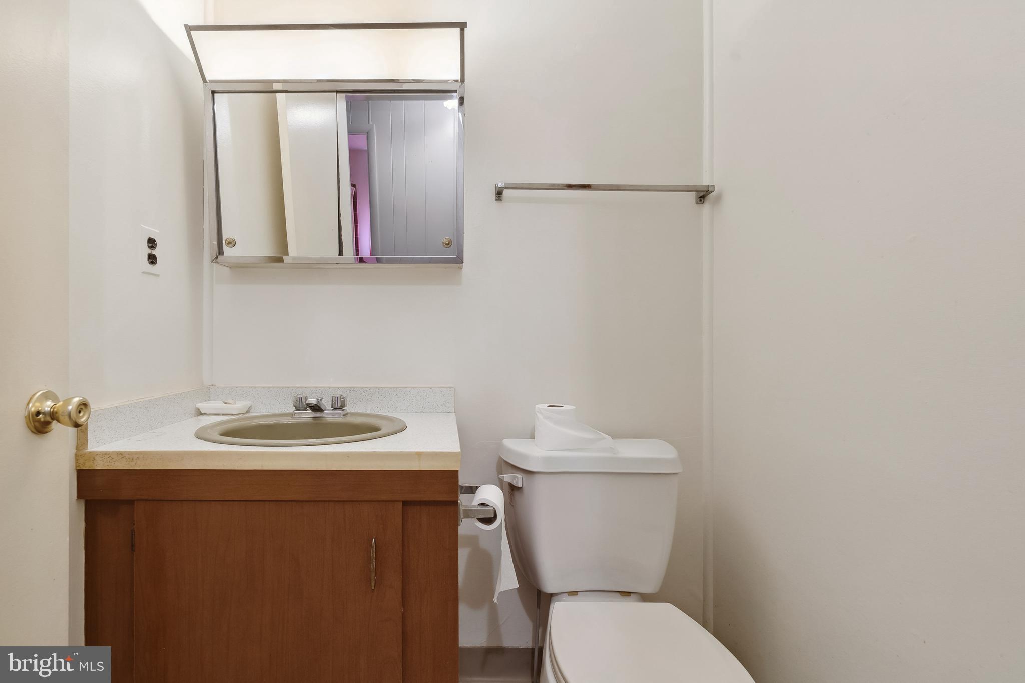 1106 Round Top Road Chestertown, MD 21620 - Photo 10 of 27 a bathroom with a toilet a sink and mirror