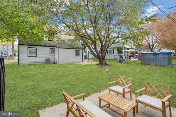a view of a house with a backyard