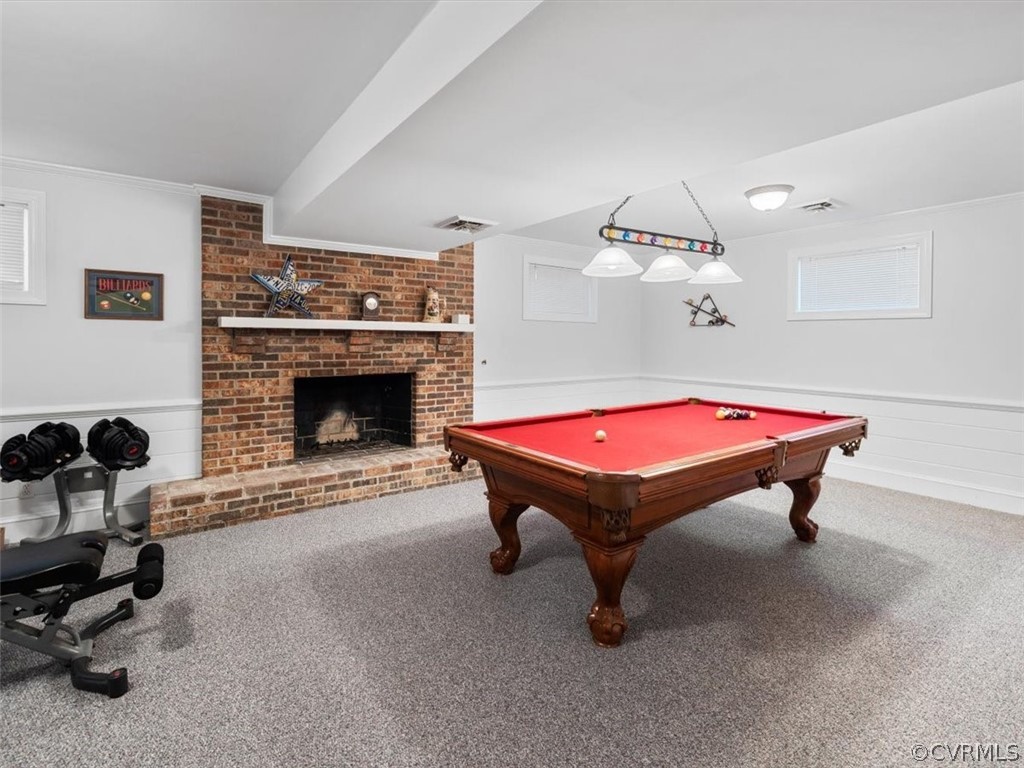 2931 West Brigstock Road Midlothian, VA 23113 - Photo 27 of 46 a room with pool table and windows