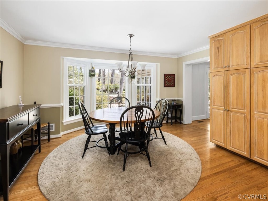 2931 West Brigstock Road Midlothian, VA 23113 - Photo 8 of 46 a dining room with furniture window and wooden floor