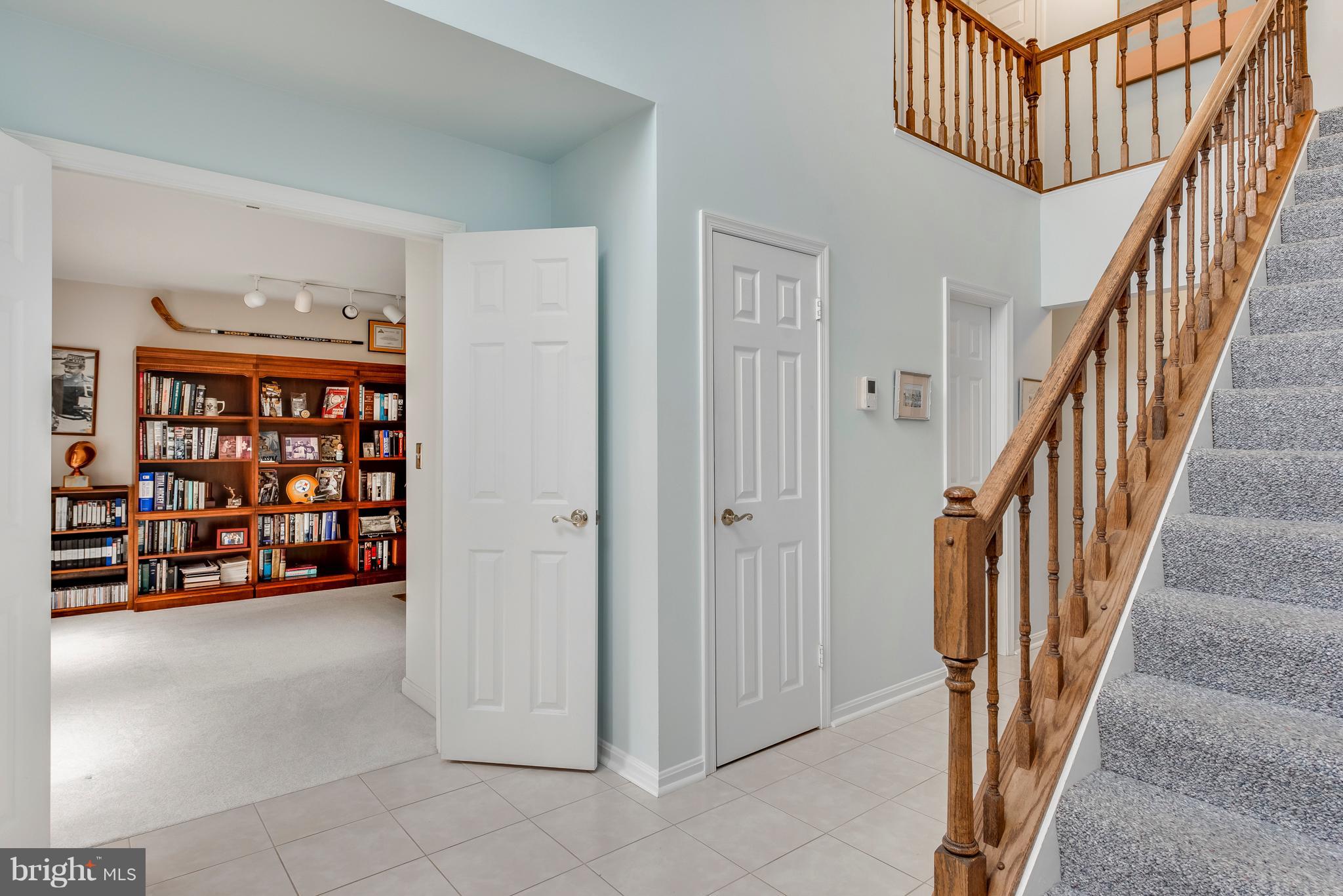 Foyer opens  to office/study on the left