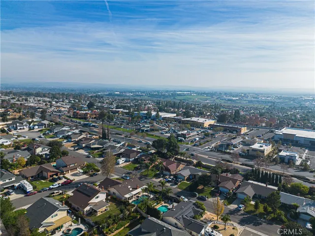 an aerial view of multiple house