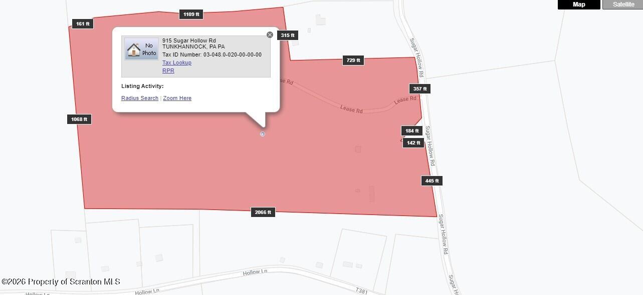 915 Sugar Hollow Road Tunkhannock, PA 18657 - Photo 46 of 48 Lot land dimensions