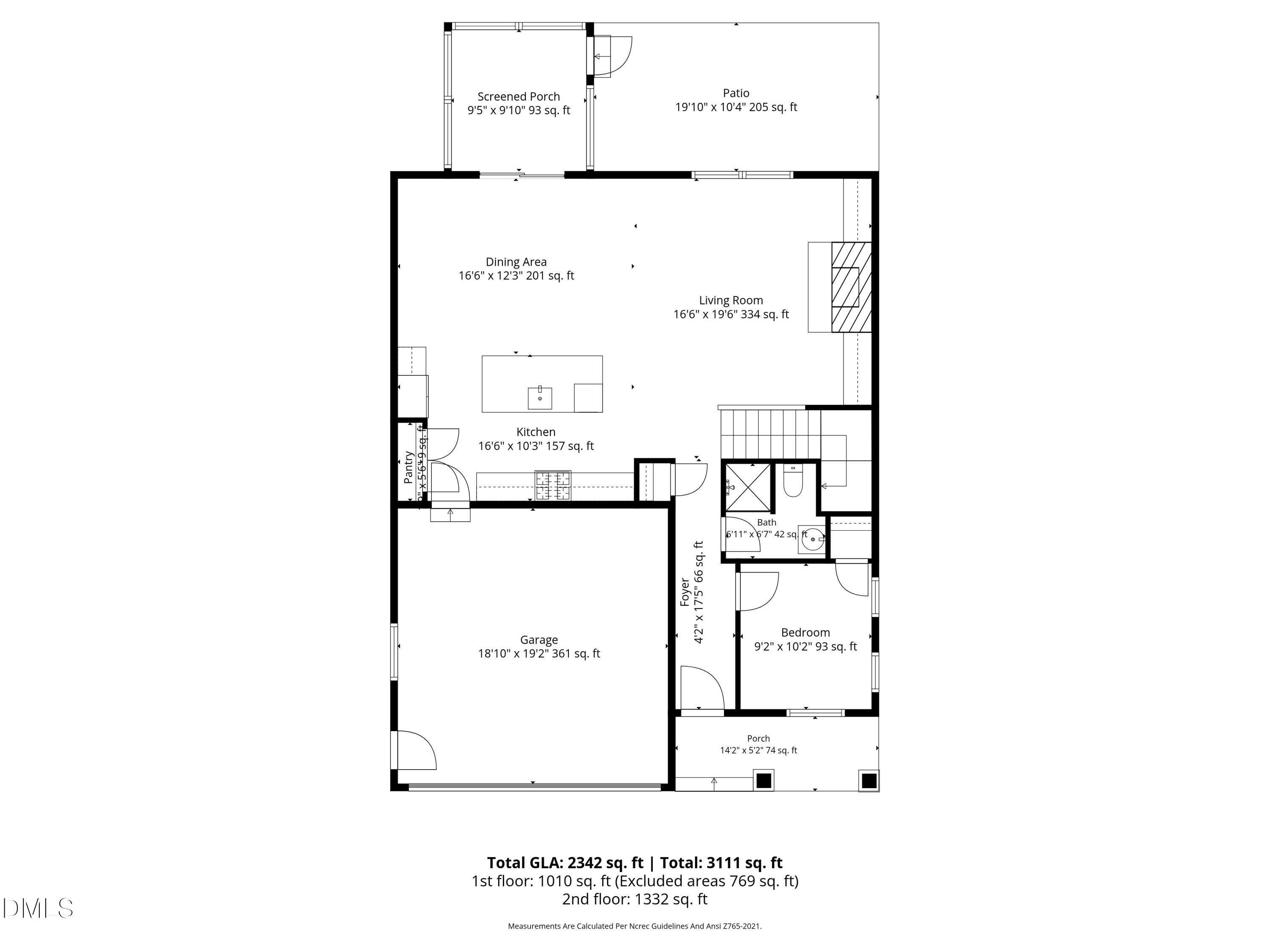 928 Barringer Drive Raleigh, NC 27606 - Photo 36 of 40 a picture of a floor plan
