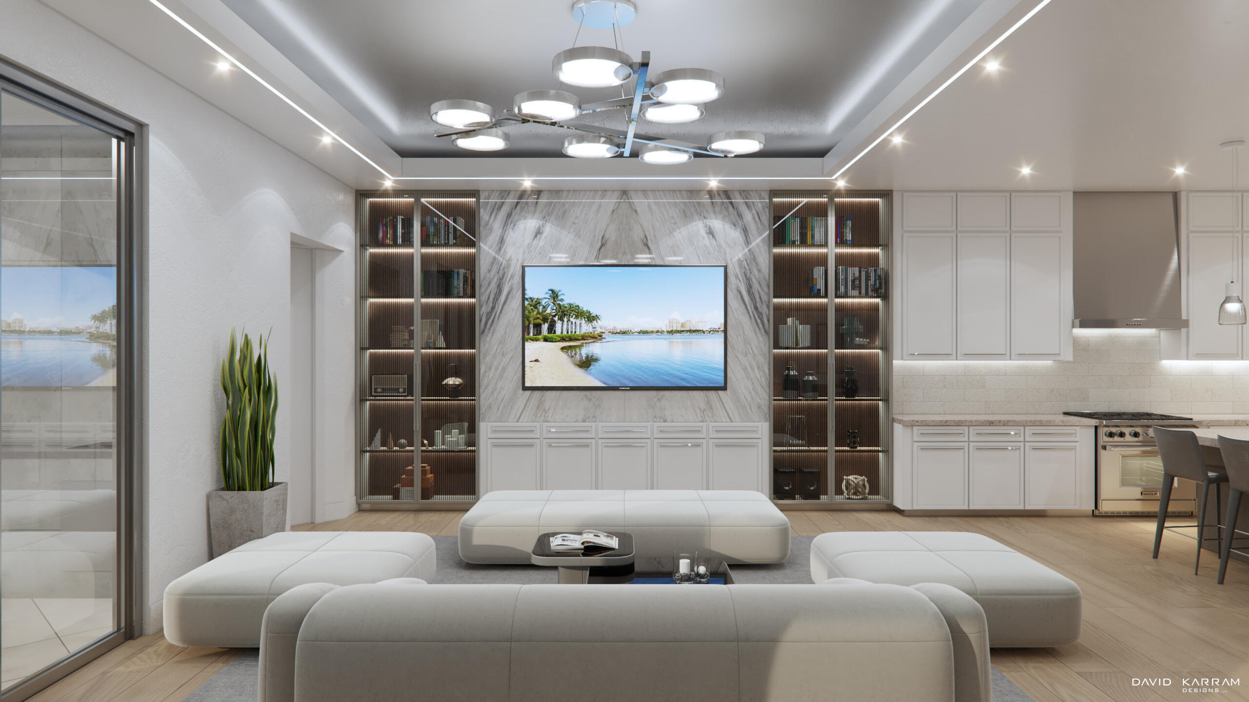 419 East Coconut Palm Road Boca Raton, FL 33432 - Photo 6 of 21 a bedroom with furniture and a chandelier