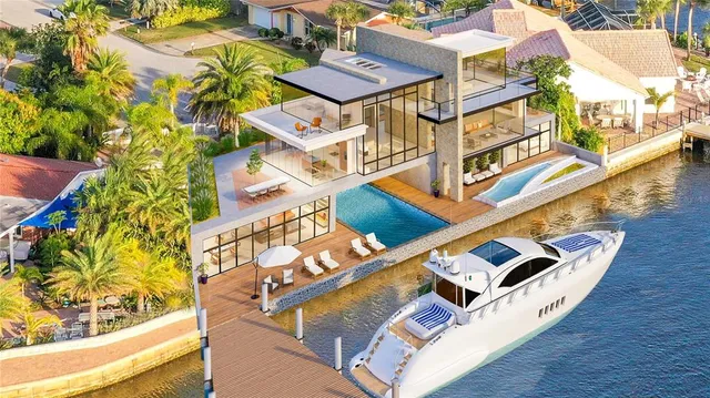 a view of an ocean and beach