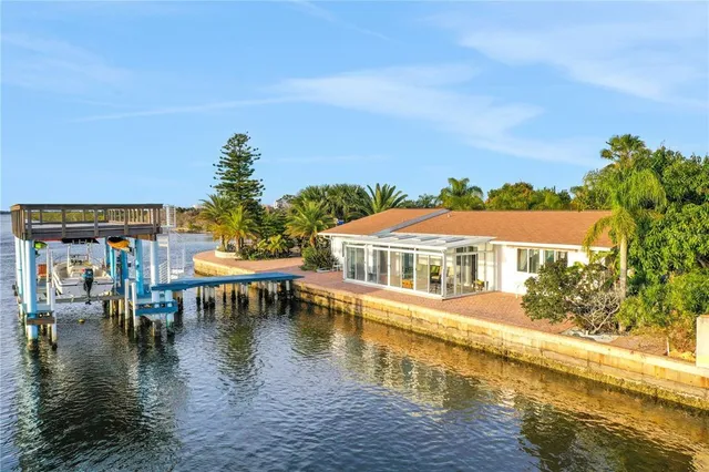 a view of a lake with a nearby beach