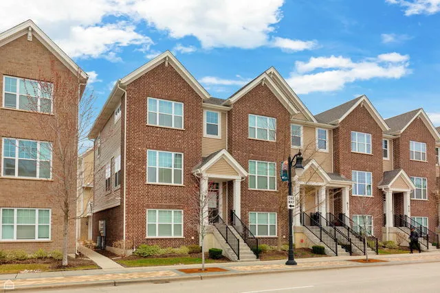 a front view of a residential houses