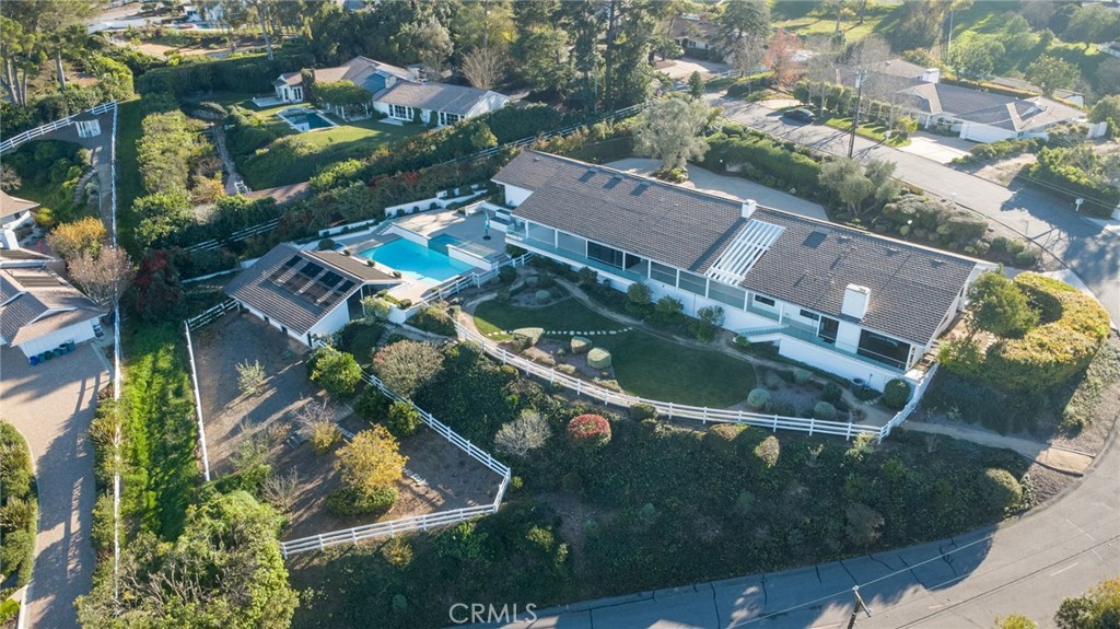 15 Caballeros Road Rolling Hills, CA 90274 - Photo 68 of 70 an aerial view of residential houses with outdoor space