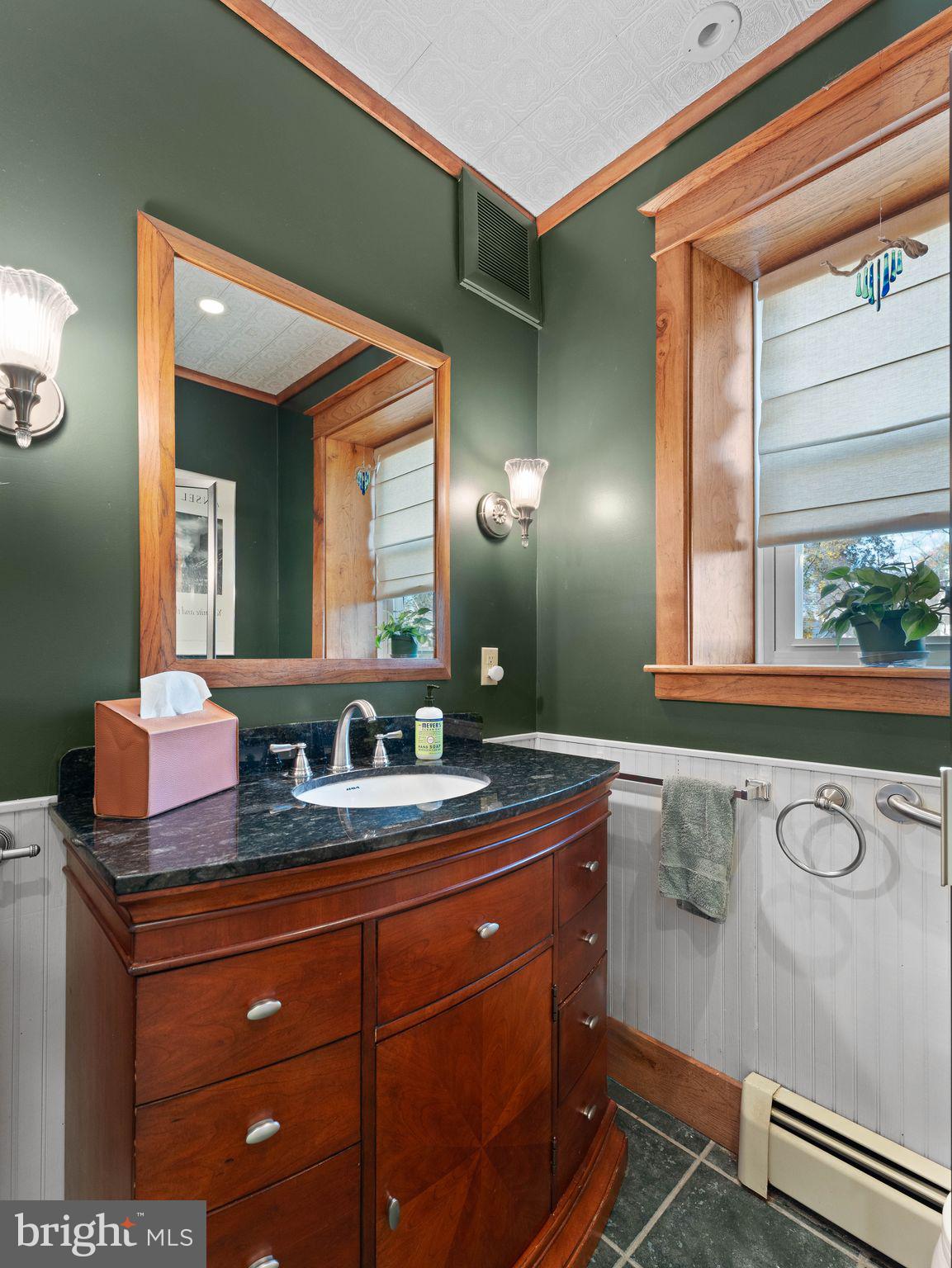 490 South Old Middletown Road Media, PA 19063 - Photo 33 of 79 a bathroom with a granite countertop sink and a mirror